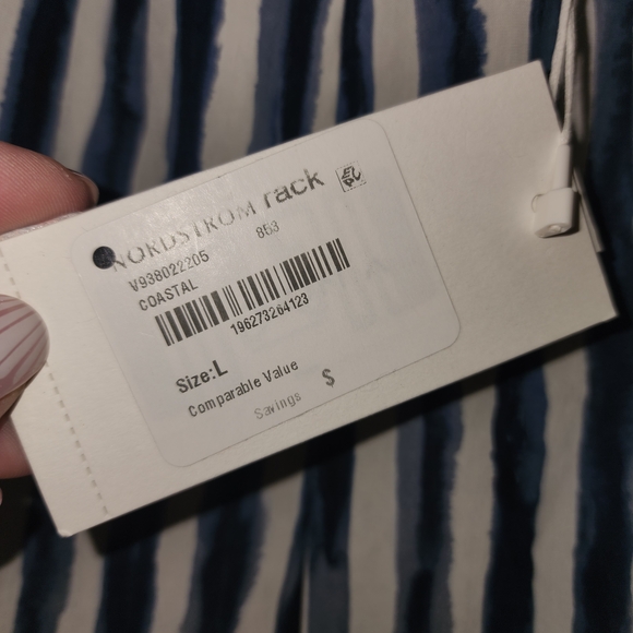 Vince High Waist Blue and White Striped Shorts